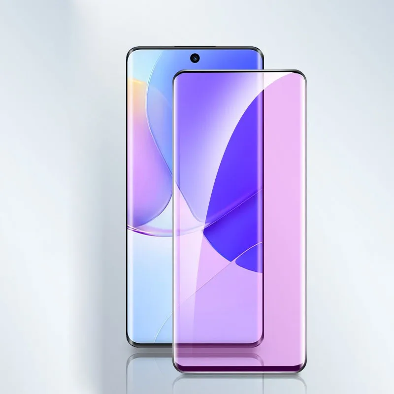 3D изогнутый край Полное покрытие закаленное стекло для Huawei Nova 9 8 Nova9 защита для экрана с синим матовым защитным стеклом