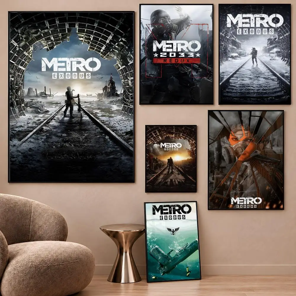 Game Metro Exodus Artyom Aurora Anna Poster Aesthetic Wall Art Poster HD Waterproof PP Self Adhesive Bedroom Dorm Room Decor