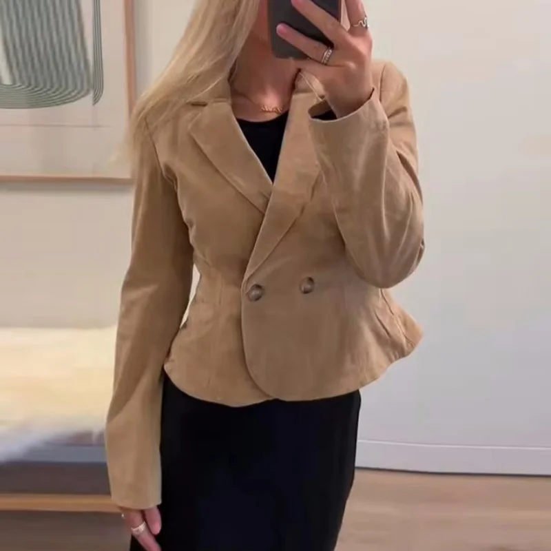Guobioziy 2026 Women's New Shoulder-Padded Short Blazer Casual and Versatile Stylish and Elegant
