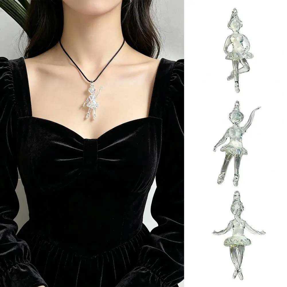Ballet Jewelry for Girls Ballerina Pendant Glass Ballet Dancer Charm Diy Earring Necklace Bracelet Keychain Girls for Women
