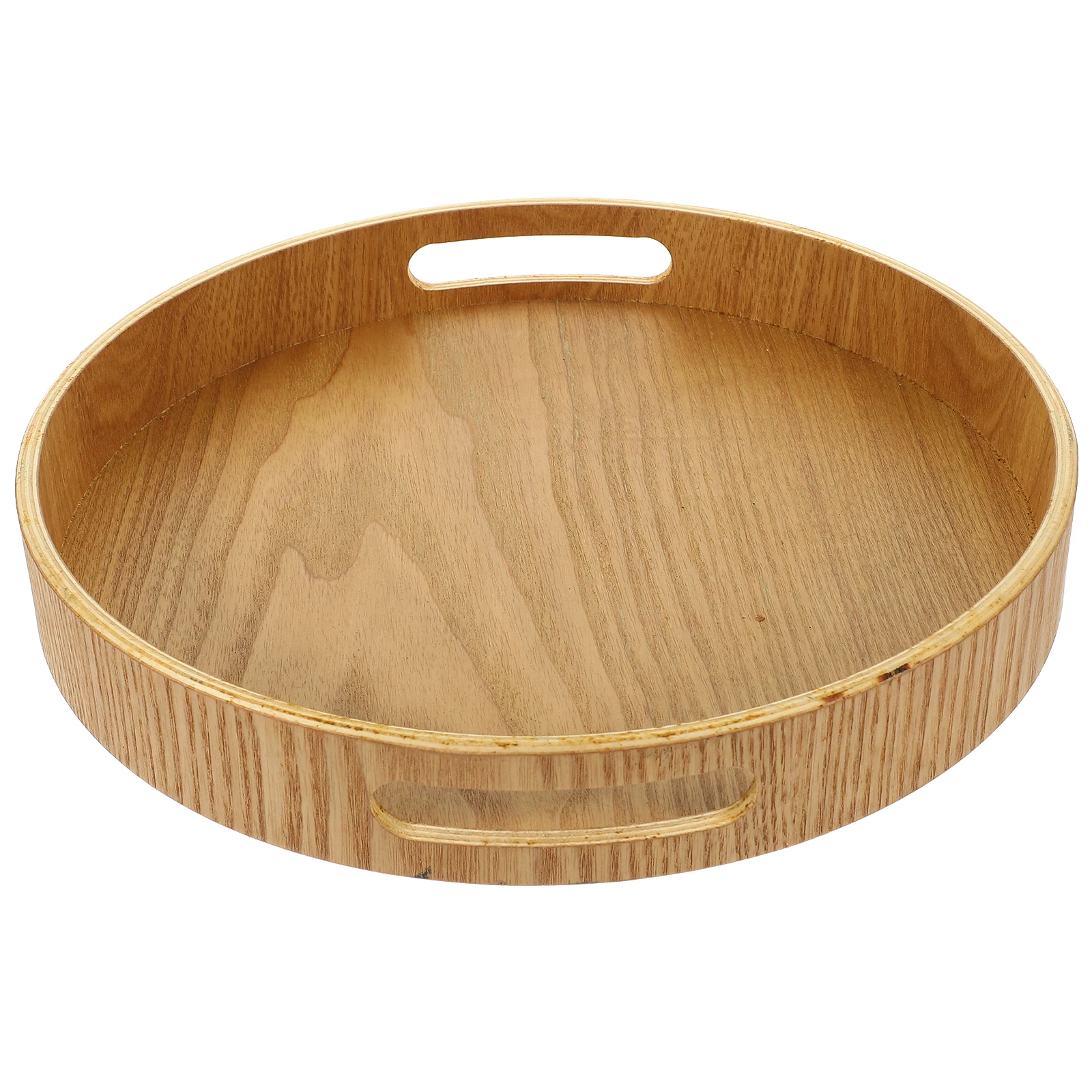 

Wooden Round 27x4cm Tea Color Serving Platter Storage Kitchen Fruit Dish Decor Wood Tray Bread Serving Tray Home Use