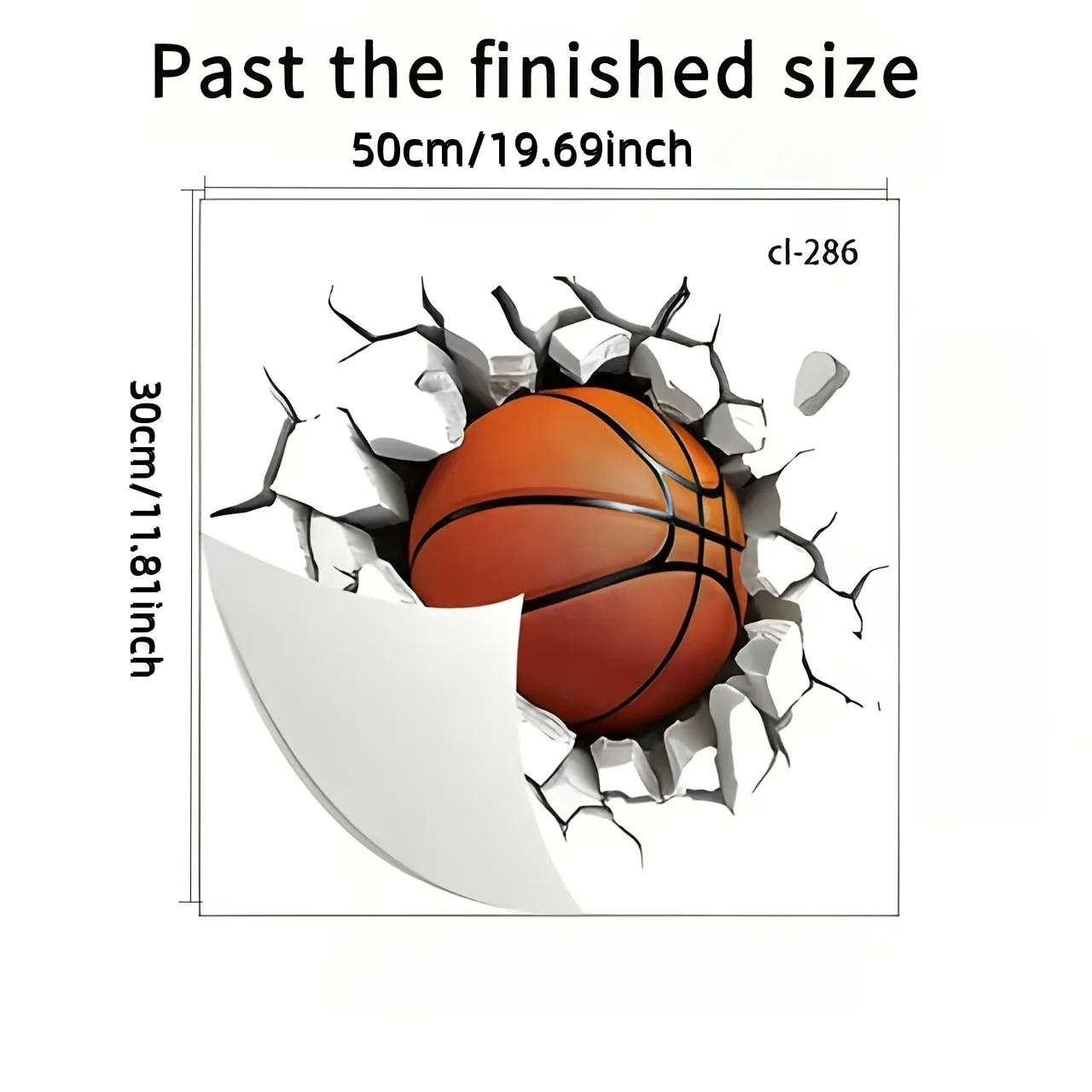 2D flat, 1-piece perforated soccer ball sticker, waterproof wall decoration sticker, suitable for home décor, can be applied to