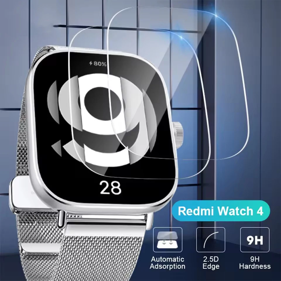 3-5Pcs Premium Tempered Glass For Xiaomi Redmi Watch4 Smartwatch Screen Protector Clear Film