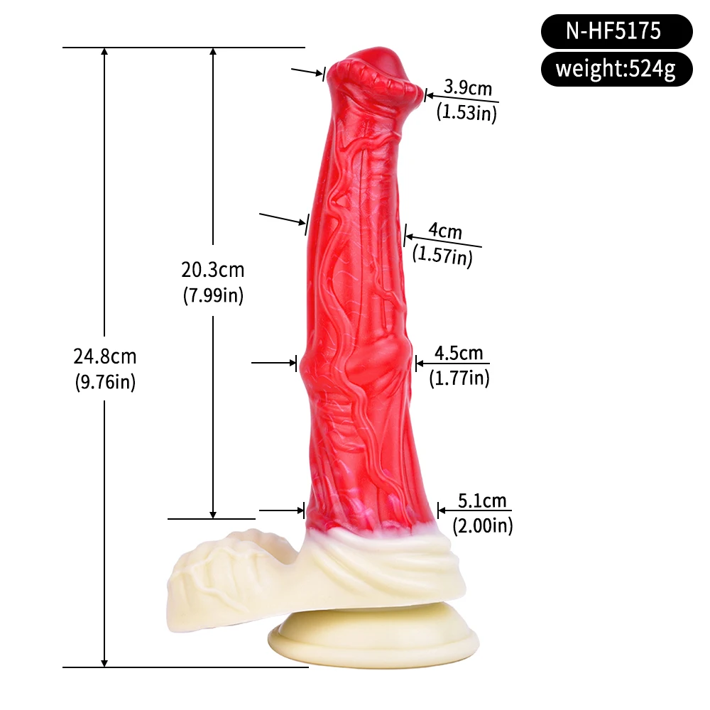 SHAZ Fantasy Soft Horse Dildo with Suction Cup Prostate Massager G-spot Stimulate Anal Dilator 18+ Sex Toys for Women Men Couple - view 2