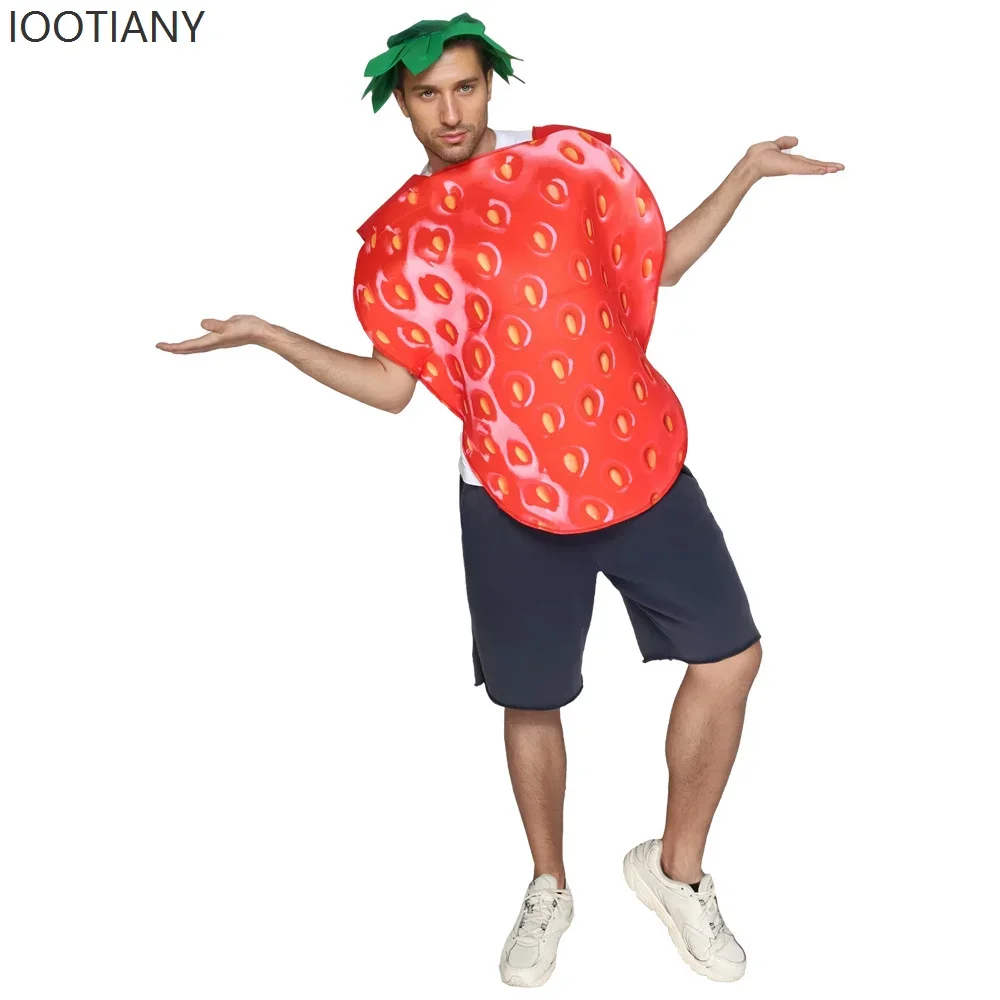 

CosplayHalloween Theme Party Performance Costumes Fun Fruit Series Jumpsuit Role Play Adult Men And Women Strawberry Cosplay Cos