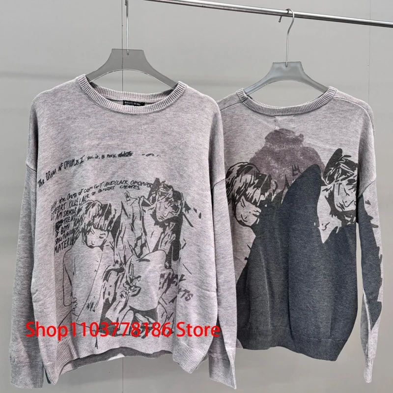 Winter Clothing American ERD Cuddle Girl Wool Crewneck Sweater Unisex High Street Casual ENFANTS RICHES DÉPRIMÉS Knit Pullover