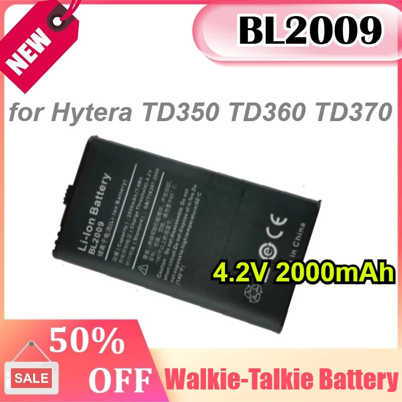 

BL2009 4.2V 2000mAh Battery for Hytera TD350 TD360 TD370 Walkie-Talkie Li-ion Battery