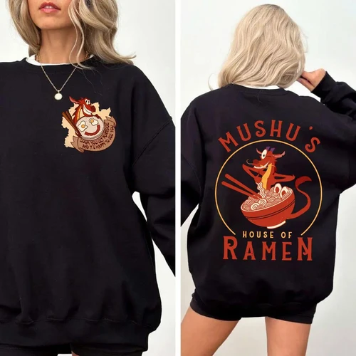 Imagen 1 del producto Sudadera Disney Mulan Ramen Dragon Ramen: sudadera deportiva unisex holgada y elegante de otoño/invierno