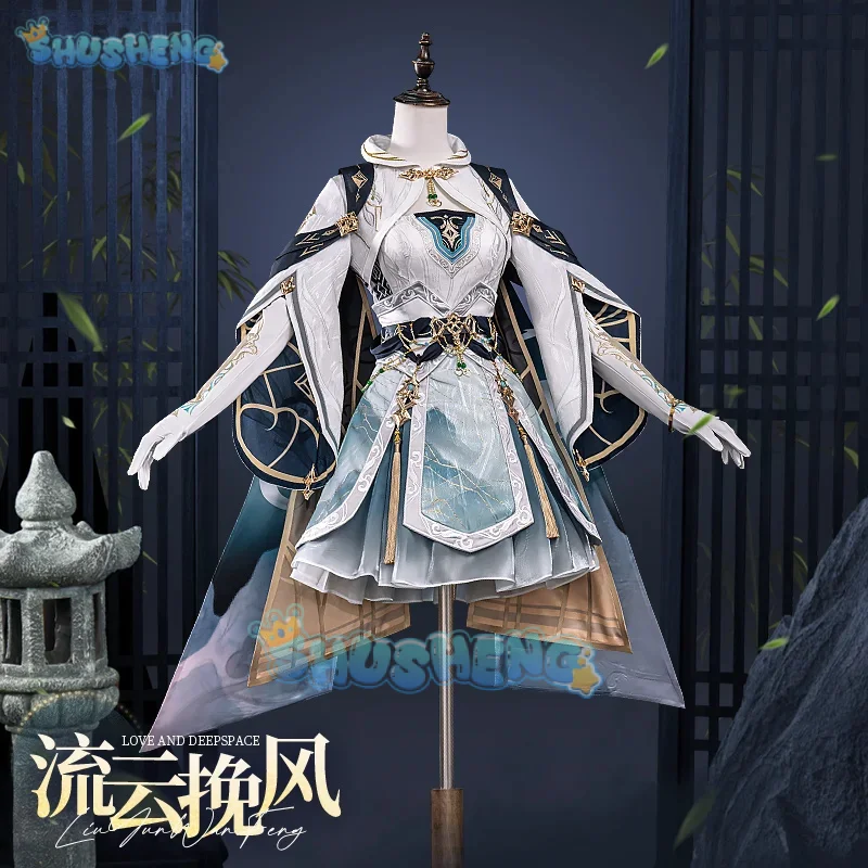 Shusheng Miss Hunter Cosplay Game Love And Deepspace Costume Flowing Clouds Holding  Dress Halloween Party Role Play Clothing