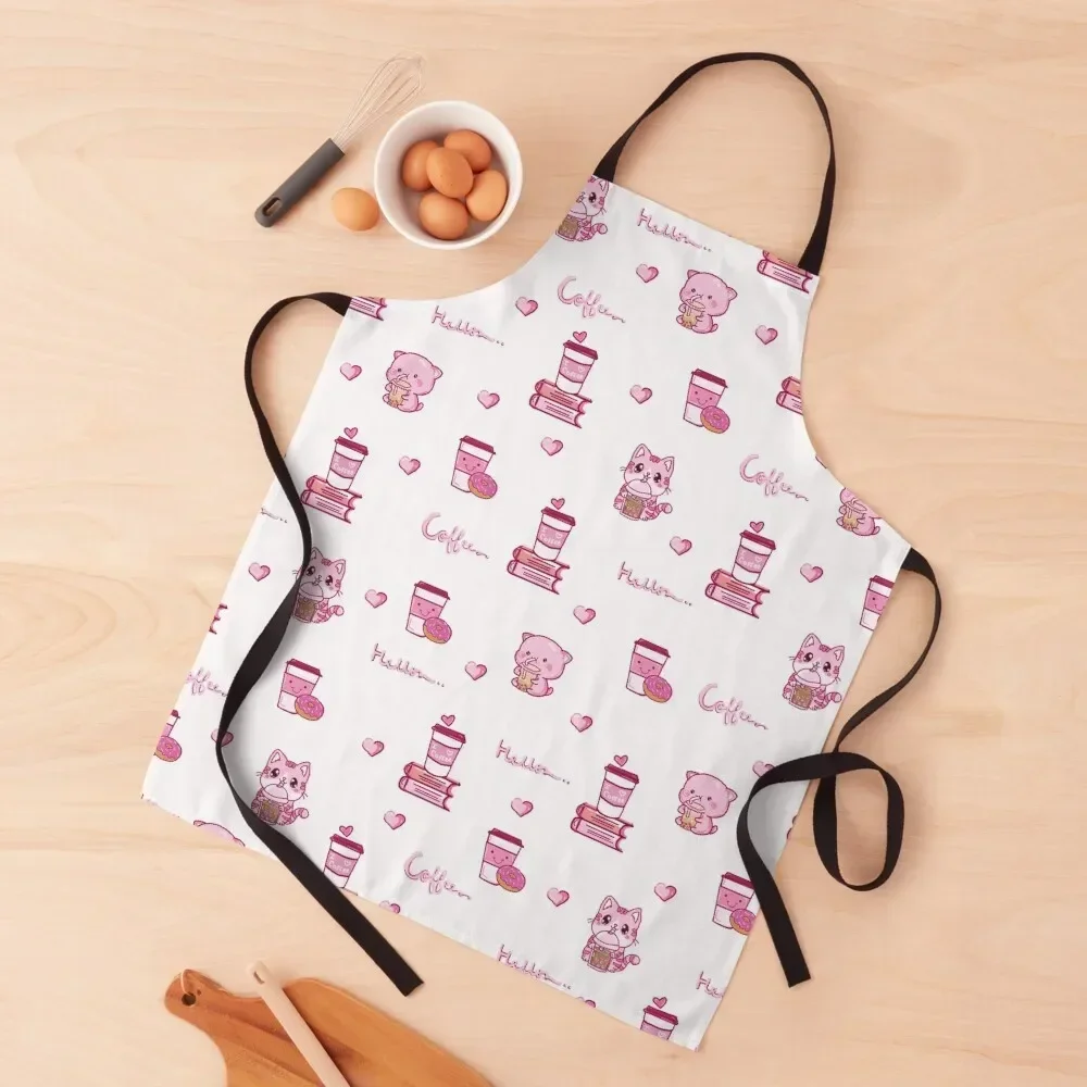 

Cute Prints, Baby Pink, animal prints, pastel colors, cute designs Apron For Woman Things For The Kitchen Costume Waiter Apron