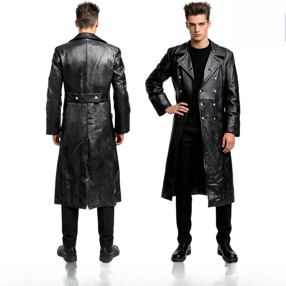 

Delta Warden Leather Jacket Game Same Black Long Leather Trench Cosplay Halloween Cosplay Costume