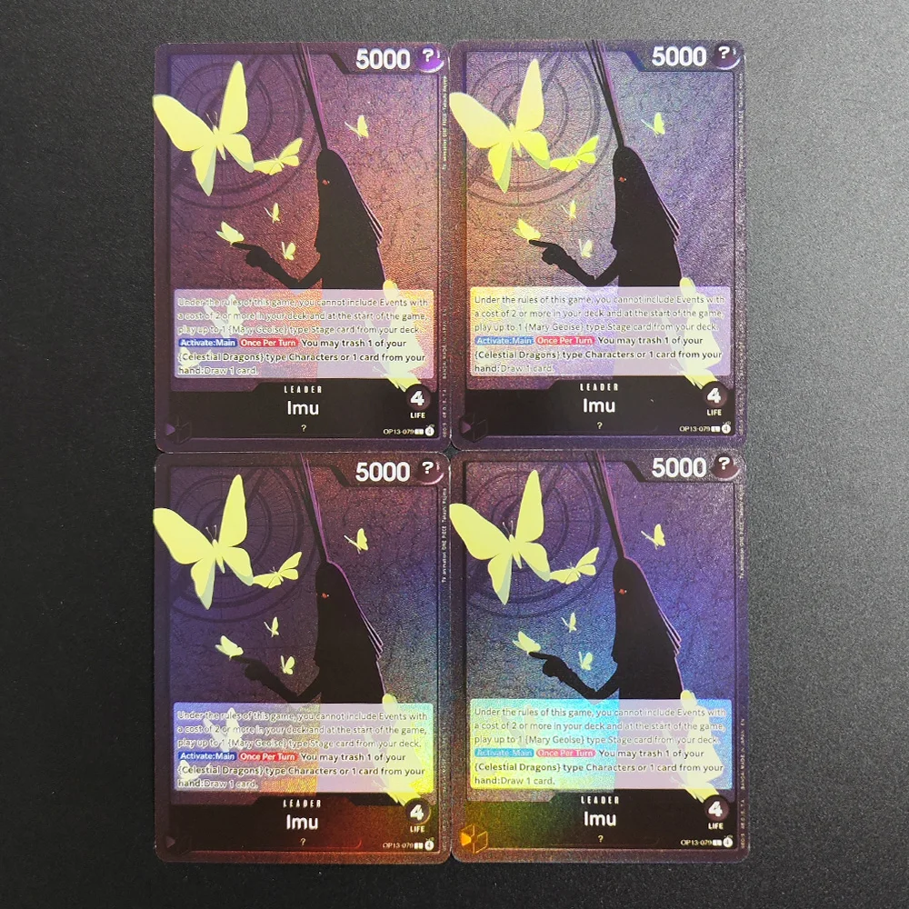 

4Pcs Proxy ONE PIECE Card English Your Turn DON Super Rare Collectibles Card Single Classic Anime Cards Toys
