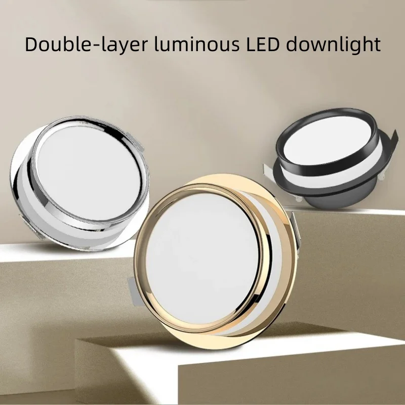 

Crystal downlight LED dimmable embedded living room aisle porch creative ceiling ceiling lamp