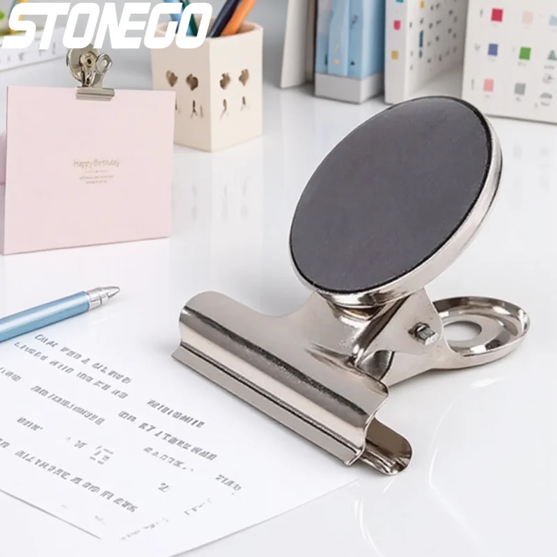 1 Kotak 12 Buah Klip Magnet Kulkas Bulat Logam Tempat Catatan Memo Alat Magnet Papan Tulis Perlengkapan Kantor