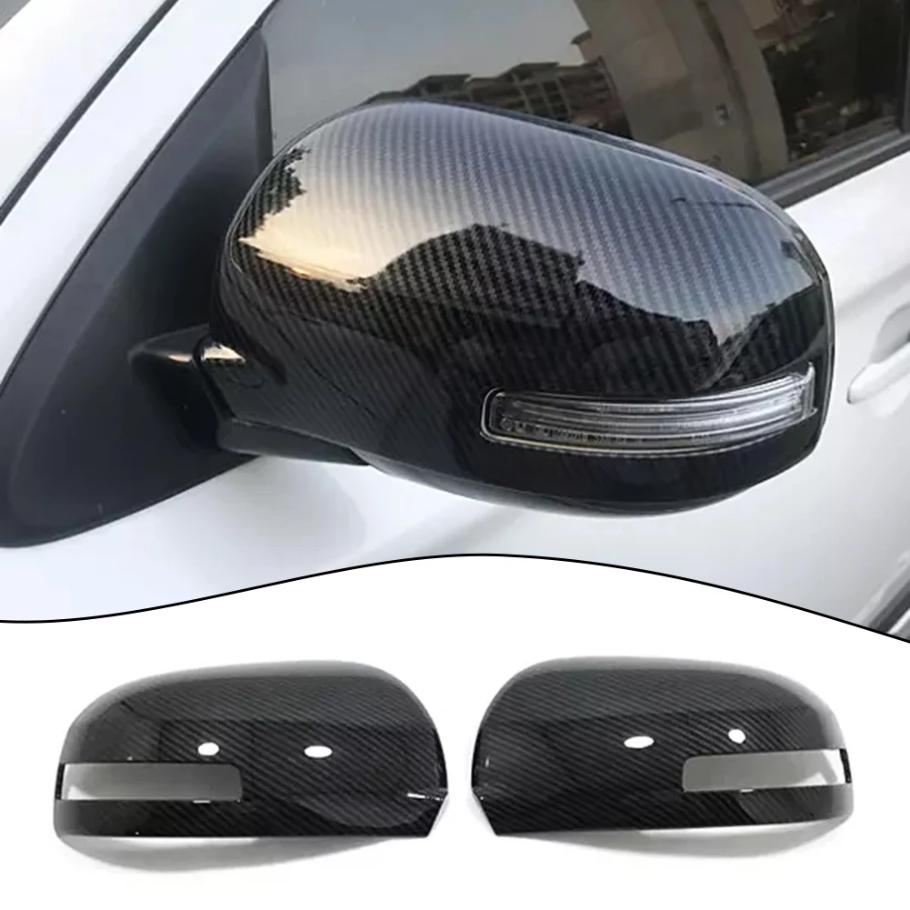 Mirror Trim Cover Rear View Mirror Trim Vehicle Mirror Replacement Carbon Fiber Black Easy Installation For Mitsubishi for