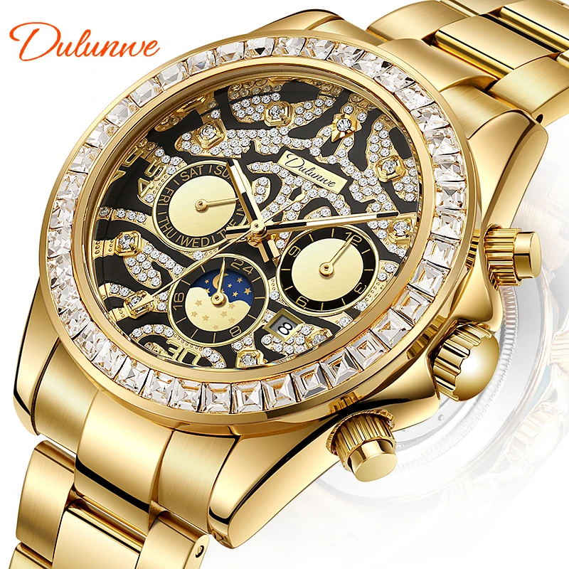 Men\'s Fully Automatic Mechanical Watches Fashion Personality Luxury Multifunctional Men\'s Watch Casual Gold Watch Father\'s Day G