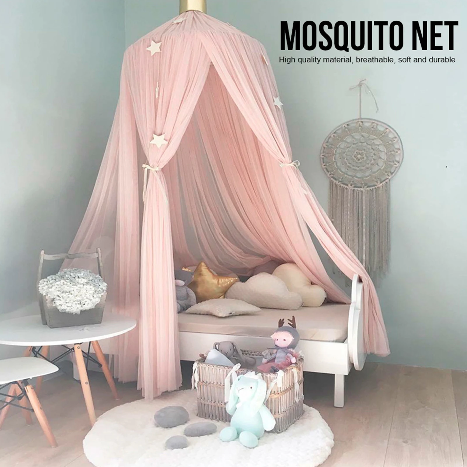 

Elegant Color Home Mesh Mosquito Net Children Bed Canopy Netting Kid Baby Bedroom