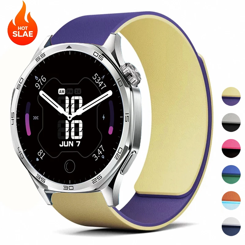 20mm 22mm Silikonarmband für Samsung Galaxy Watch Active 2 Watch7 6 5 40mm 44mm Gear S3 Magnetisches Armband für Huawei Watch