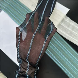 Vintage Sexy Black Vertical Stripes Pattern Stretchy Tights Pantyhose Women's Stockings Gothic Clothes Sexy Women's Underwear
