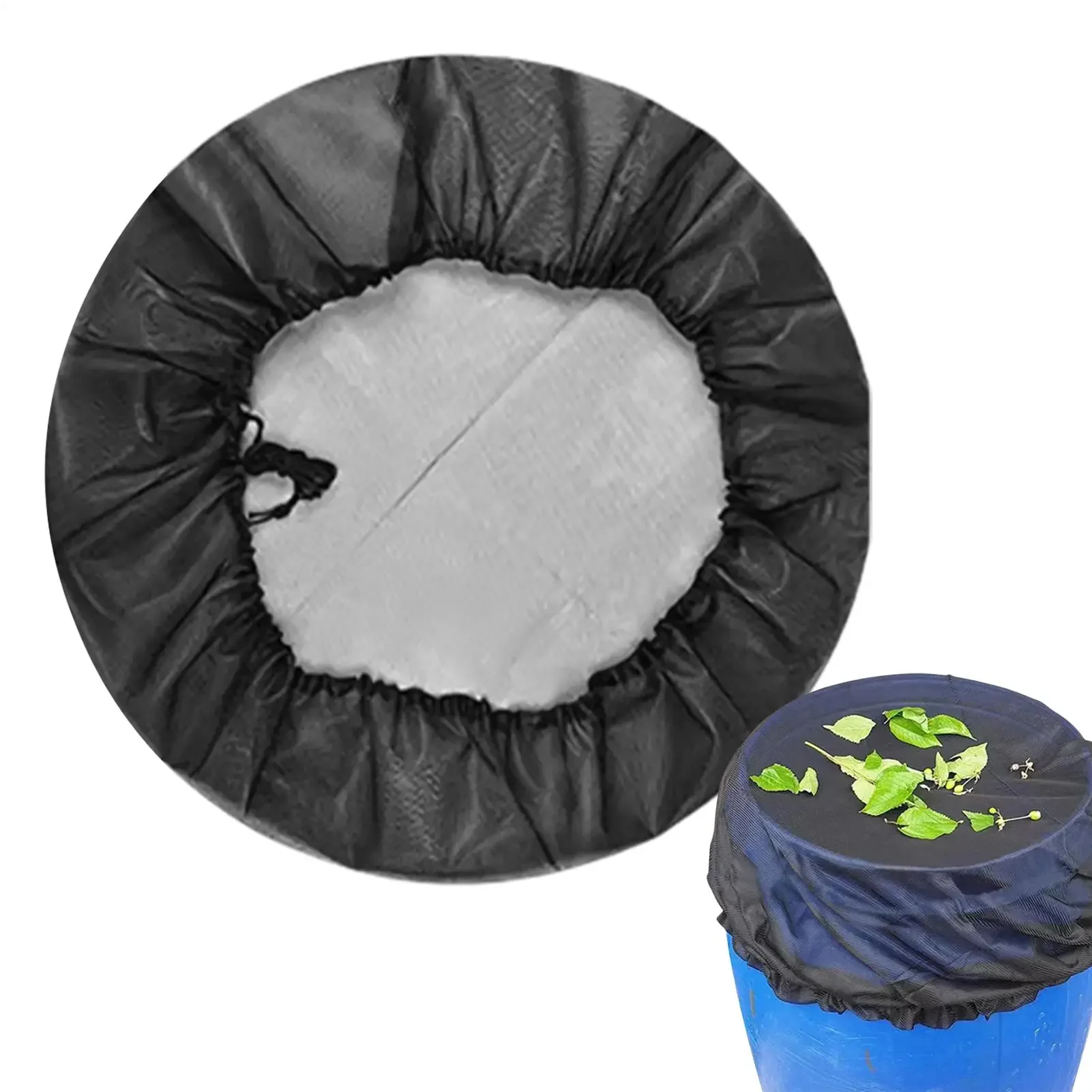 Rain Barrels Screen Water Bucket Covers Screen Water Bucket Covers Net with Drawstring to Leaves and Debris Out Rain Collection