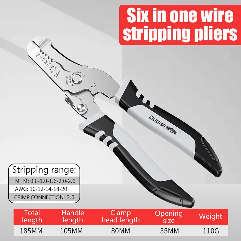 Wire Stripper Tools Multitool Plier Crimper Cable Cutter Multifunctional Stripping Tool Crimping Pliers Terminal