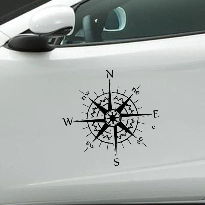 North South Directional Compass car sticker vinyl car decal waterproof stickers on car truck rear window14cm*14cm