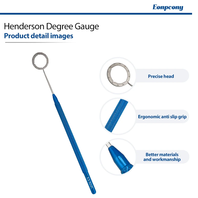Henderson Degree Gauge Stainless Steel Ophthalmic Corneal Marker 0‑180° 5° Increments Toric IOL Alignment Surgical Instrument