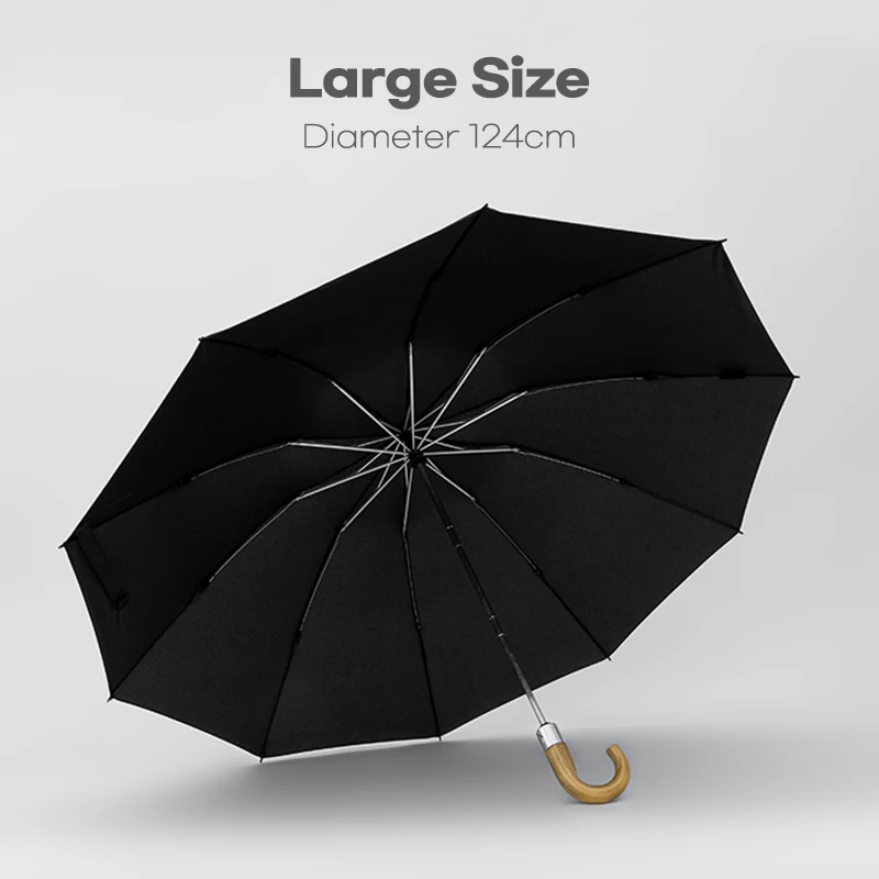 Automatic Golf Umbrella Windproof Strong Upside Down Umbrella Folding Outdoor Garden Parasol Reverse Big Umbrella Men 10K