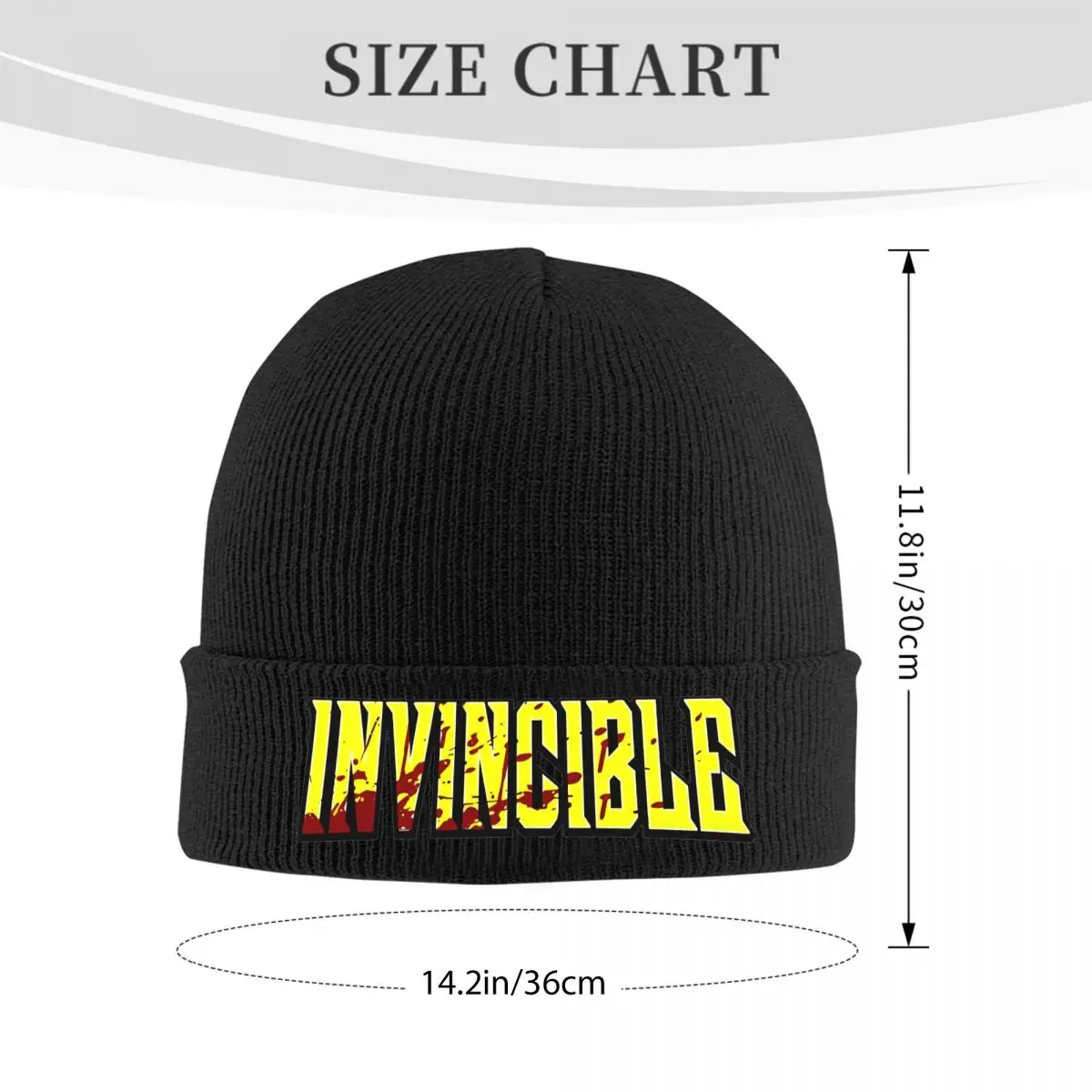 Invincible - Blood Stained Knitted Hat Beanies Winter Hat Warm Color Comic Heroes Funny Viltrim Cap for Men Women