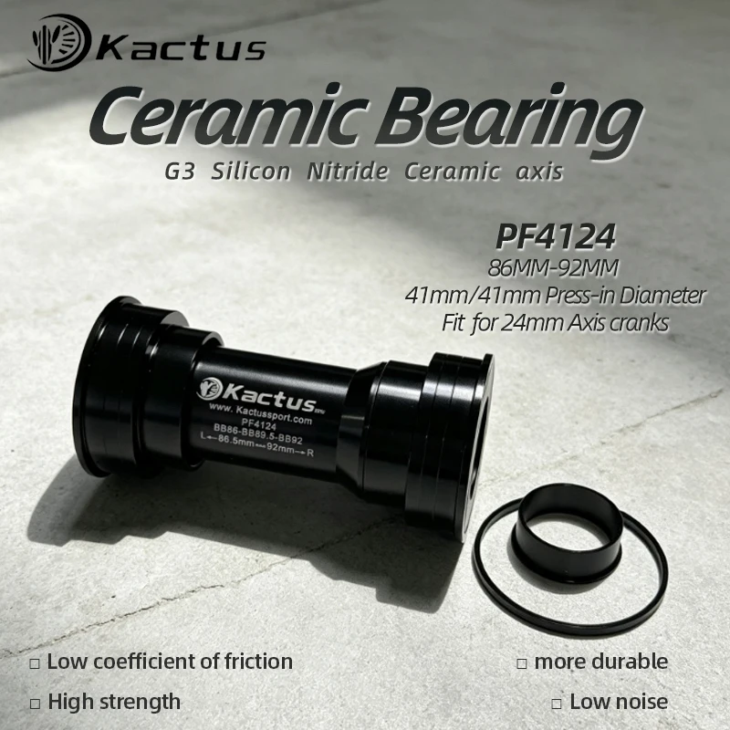 KACTUS Bottom Bracket Ceramic PF4124 BB86 BB92 Fit for Shimano/SRAM GXP 24mm Crank Press-fit 41 Width 86.5-92 Bike Parts