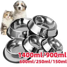 Anti-Slip Inox Food or Drinks for Dogs and Cats-Resistant and Ideal for Pets of All Pots