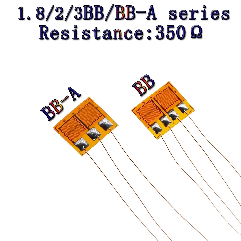 10PCSFoil type strain gauge, half bridge type BF350-1.8/2/3BB-A dual piece, high-precision 350 ohm weighing sensor