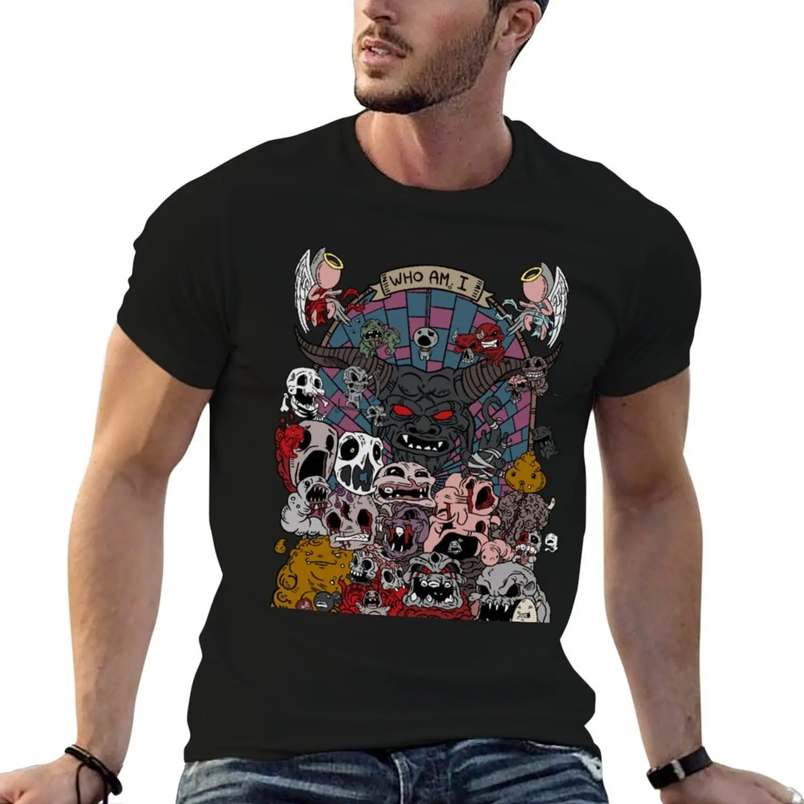 the binding of isaac T-Shirt anime clothes boys animal print oversized t shirt men
