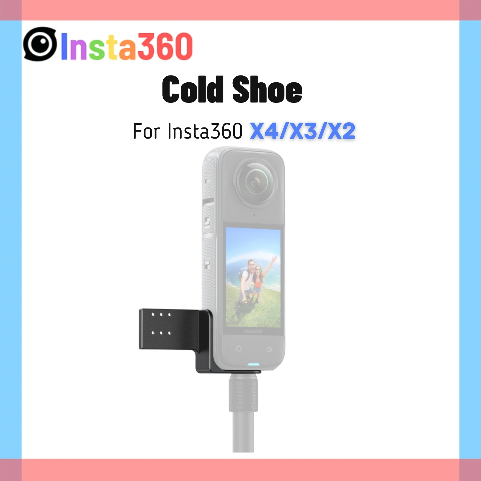 Insta360 X4 Alternative Cold Shoe Adapter For RODE WIRELESS GO  For Insta 360 X3 X4 ONE X2 Sport Camera Accessories