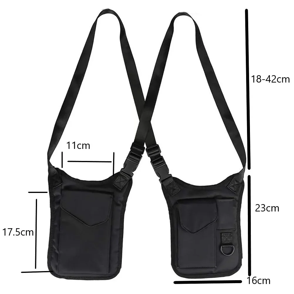 Climbing Bag Concealed Underarm Bag Breathable Mesh Comfortable To Wear Hidden Design Multiple Storage Pockets