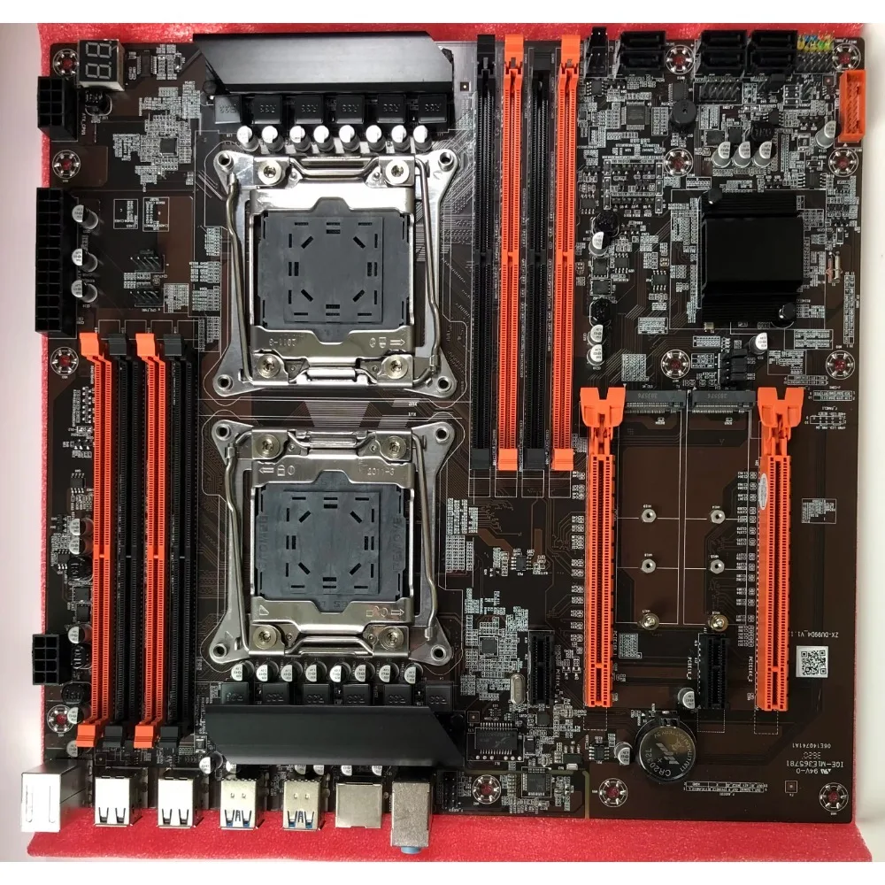 X99 Dual CPU Motherboard Processor LGA2011-3 E-ATX USB2.0/3.0 SATA3.0 NVME M.2 8*DDR4 DIMM Support Xeon Processor Slot 2011-3