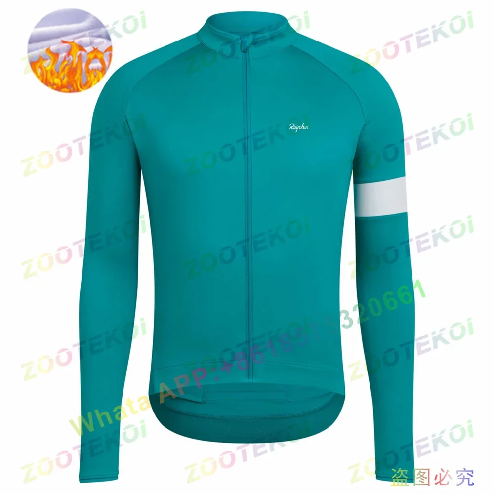 New 2023 ROIPHOI Men Long Sleeve Winter Warm Fleece Cycling Clothing Winter Shirt Set Road Bike Uniform Mountain Bike Suspender