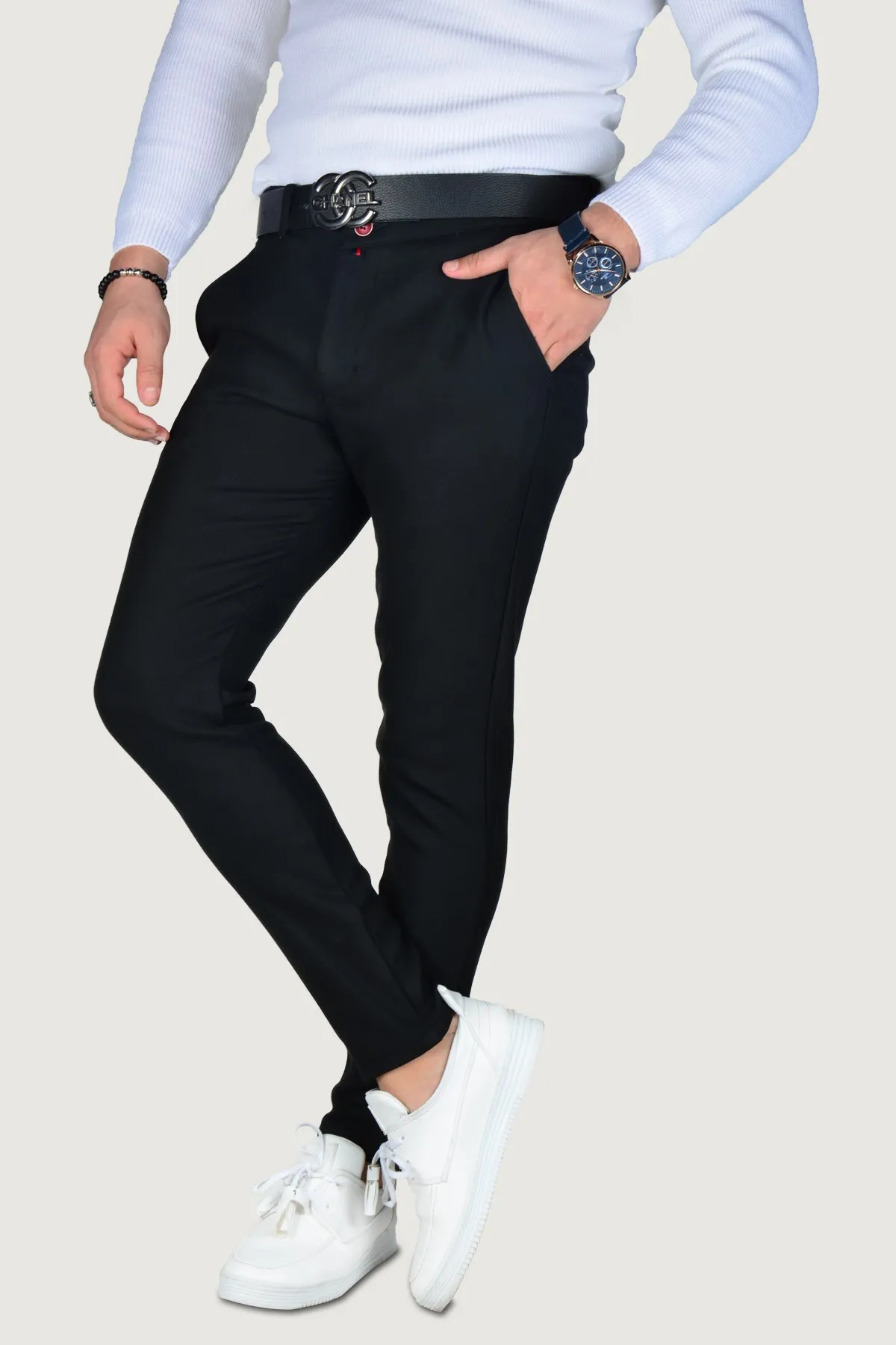 Men's Clothing Overalls Pants Trousers Slim Fit Linen For Office & Work Flexible Comfortable Tight-Fitting Stylish Smart Casual