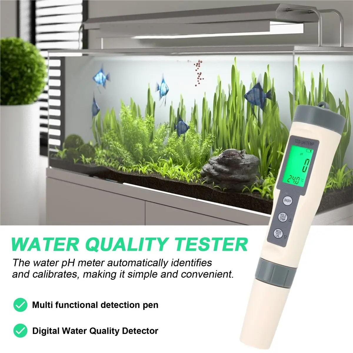 High-quality measuring tools 3 in 1 Digital PH Meter for Water, TDS/PH/Temp Meter, Water Tester in Stock