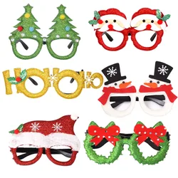 1 PCS Santa Snowman Antlers Glasses Adult Children Toys Christmas Decoration Gift Christmas glasses cartoon frame Antler glasses