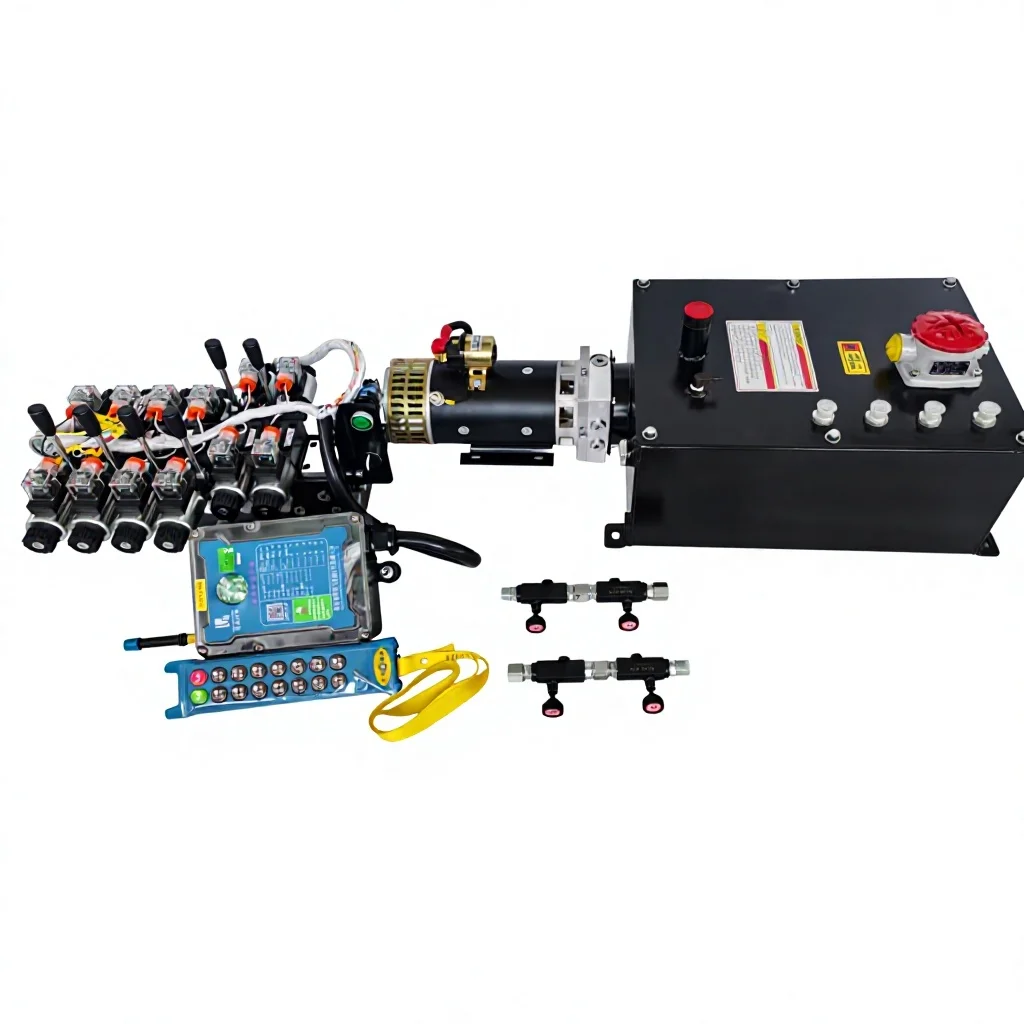 New Diesel Hydraulic Power Unit With Gear Pump Aluminum Alloy 1 Year Warranty For Swap Body Transporter Container Trailer