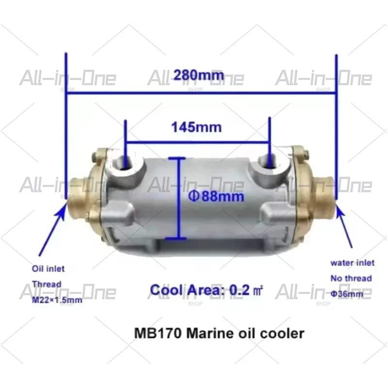 Marine Radiator Oil Cooler Kit Universal 135/170/300 Series with Advanced Copper Core Technology