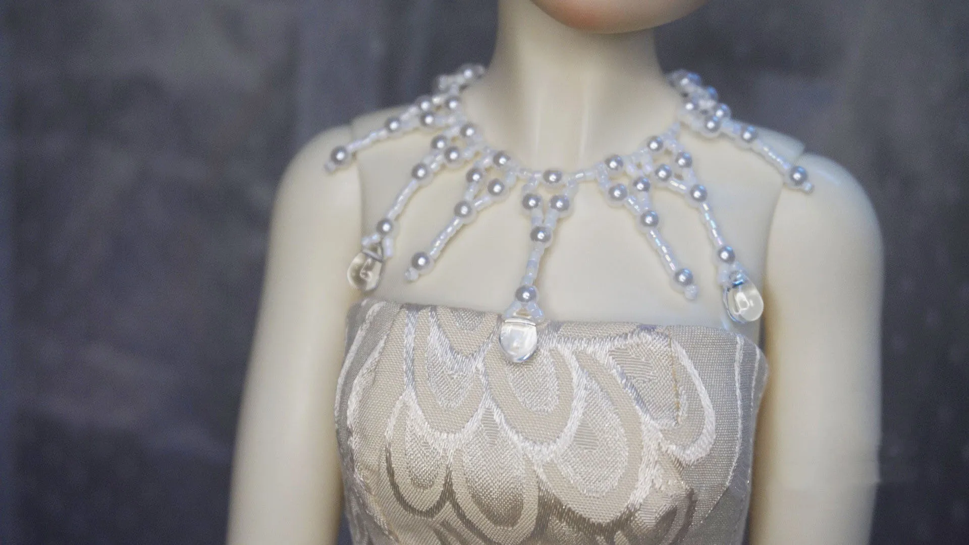 1/3 BJD Doll Necklace, Water Drop Pearl Accessories