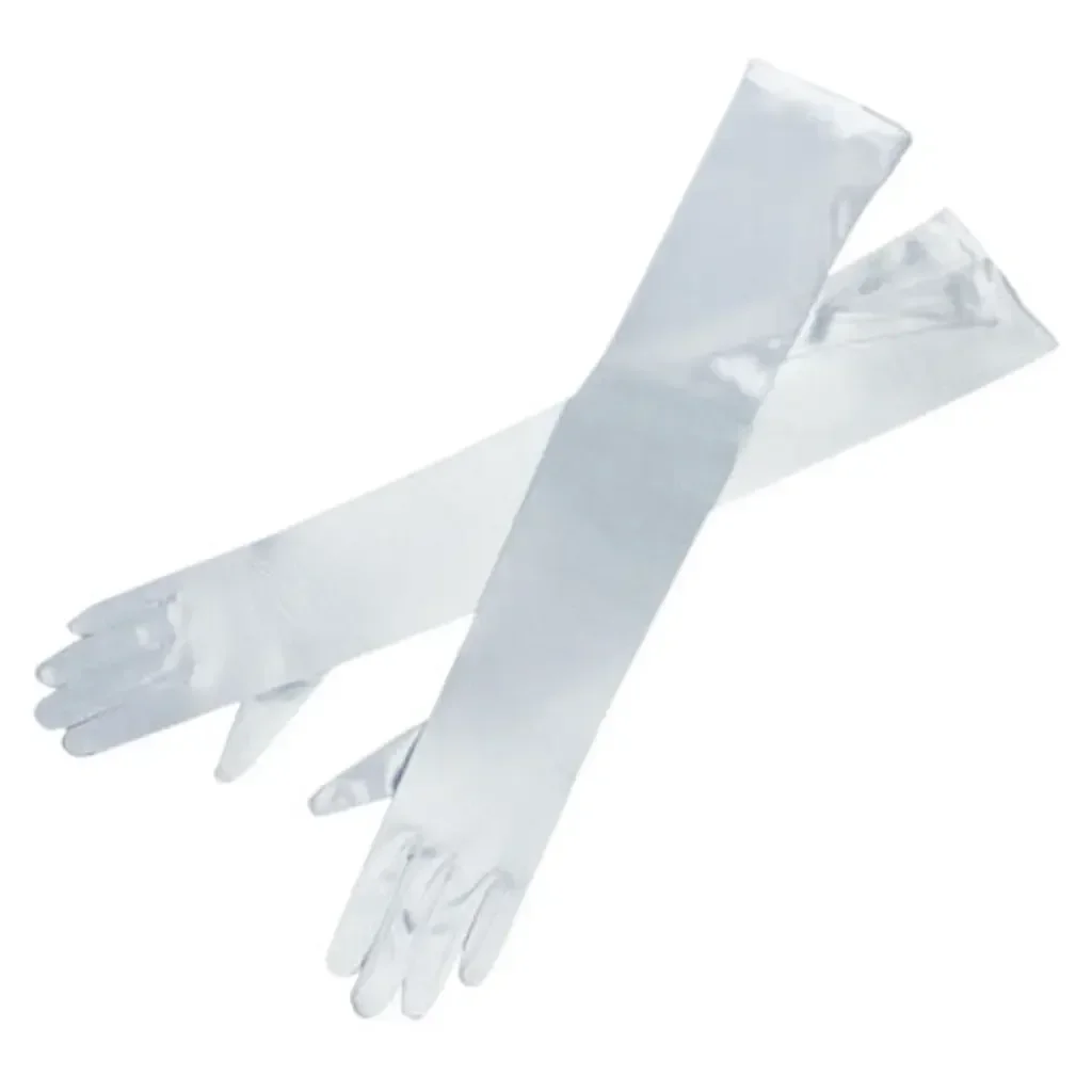 Women's Classic Adult Size Long Party Bridal Dance Opera Length Satin Gloves