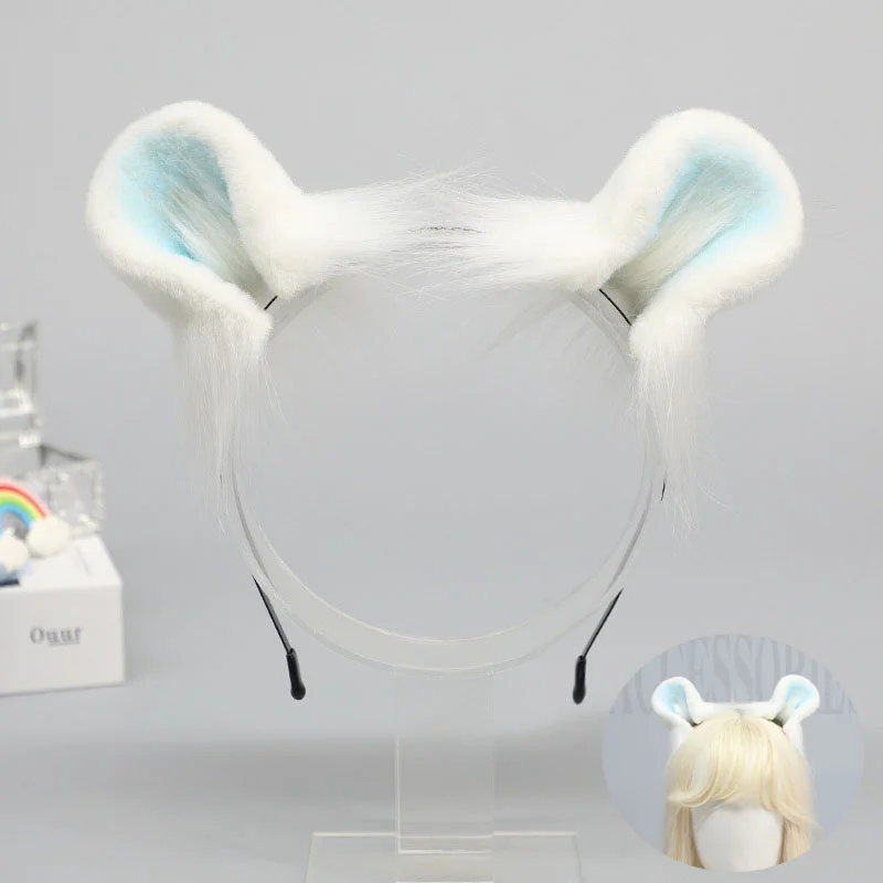 Diadema de felpa con orejas de animales para niñas, diadema con orejas de ratón, accesorios para el cabello de Cosplay, nueva