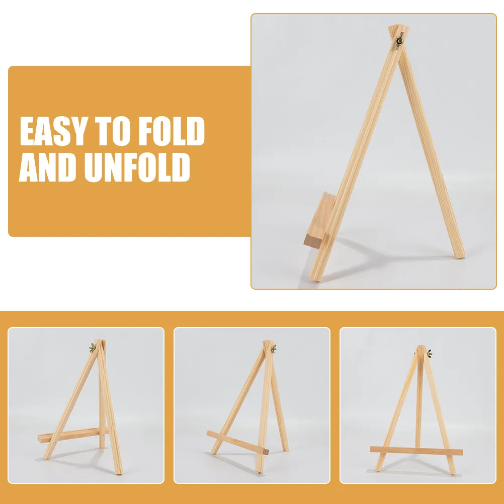 4Pcs Folding Wooden Mini Easel Tabletop Painting Easel Stand Display Easels for Artist Art Craft Display Small Easels