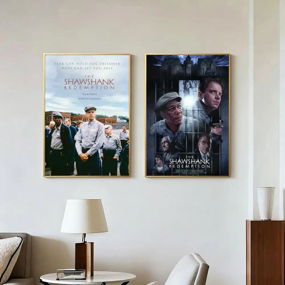 Movie The Shawshank Redemption Poster Peel And Stick Wall Art Self Adhesive PP Waterproof Wall Decor Living Room Bedroom Gift