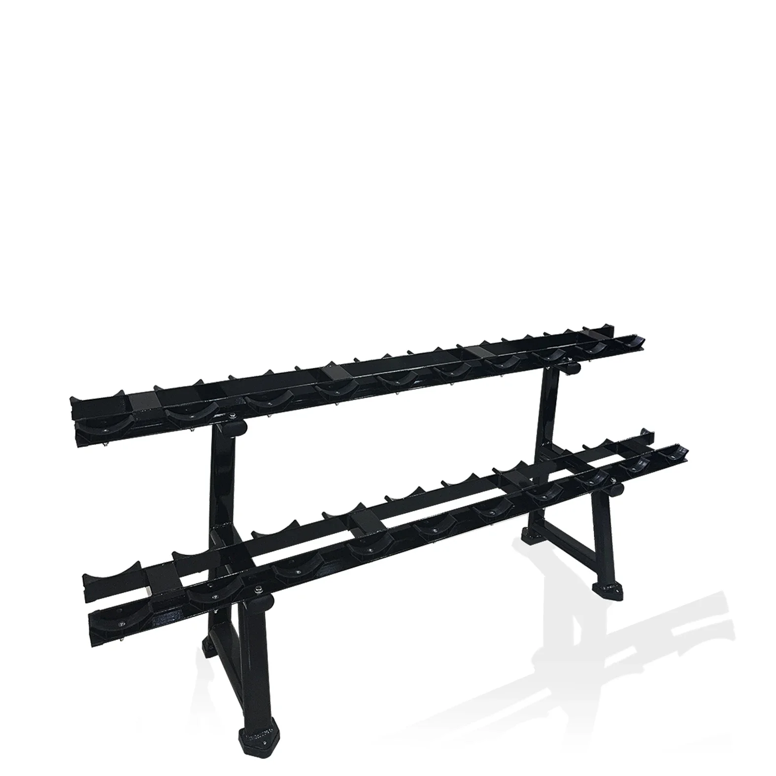 Commercial Fitness Dual Layer Dumbbell Rack Iron Gym Shelf for Home Use Safety Features Feature Parts for Fitness Accessories