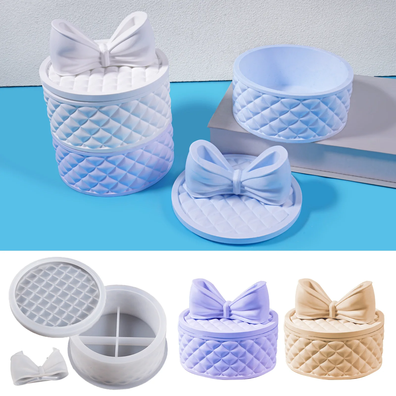 

Crystal Storage Jewelry Box Craft Epoxy resin Molds Storage Box Butterfly Organizer Jar Silicone Mold Swing Table Decoration