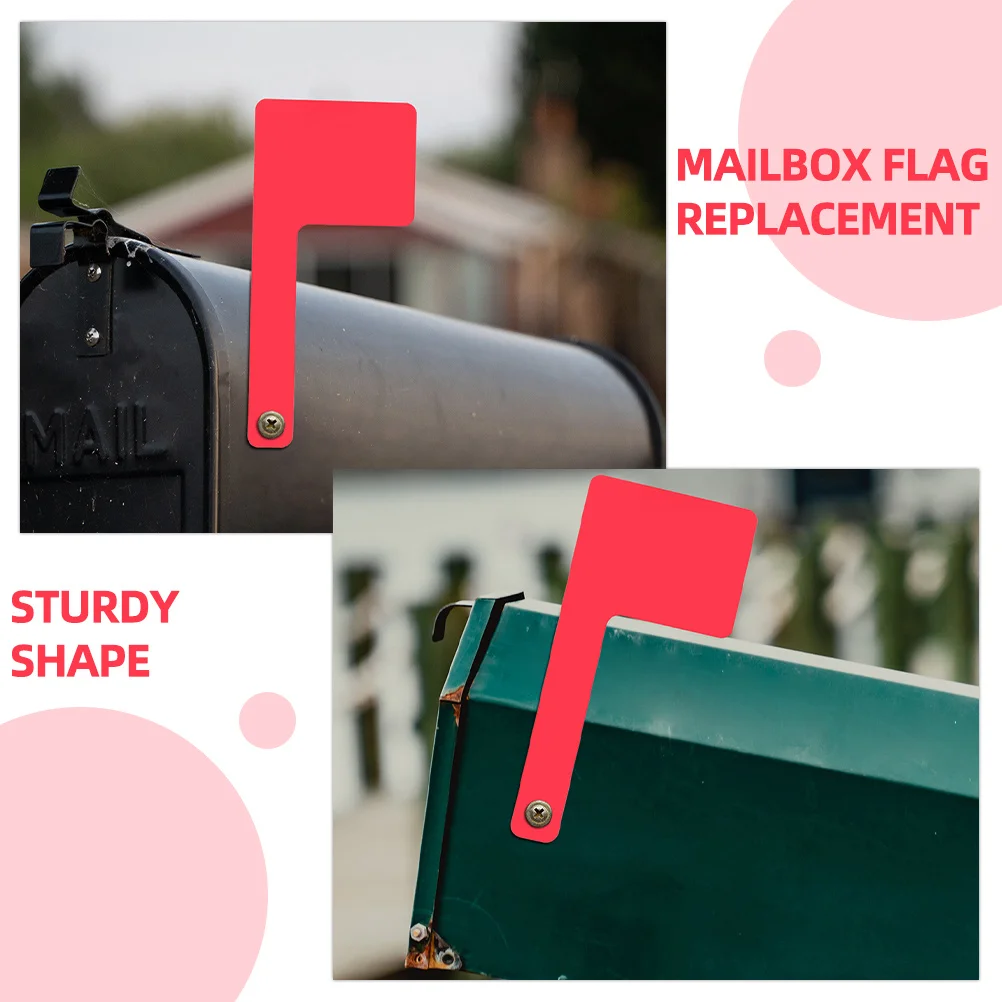 Acrylic Mailbox Flag Replacement Universal Red Flag for Outdoor Mailbox Durable Weather Resistant Easy Install